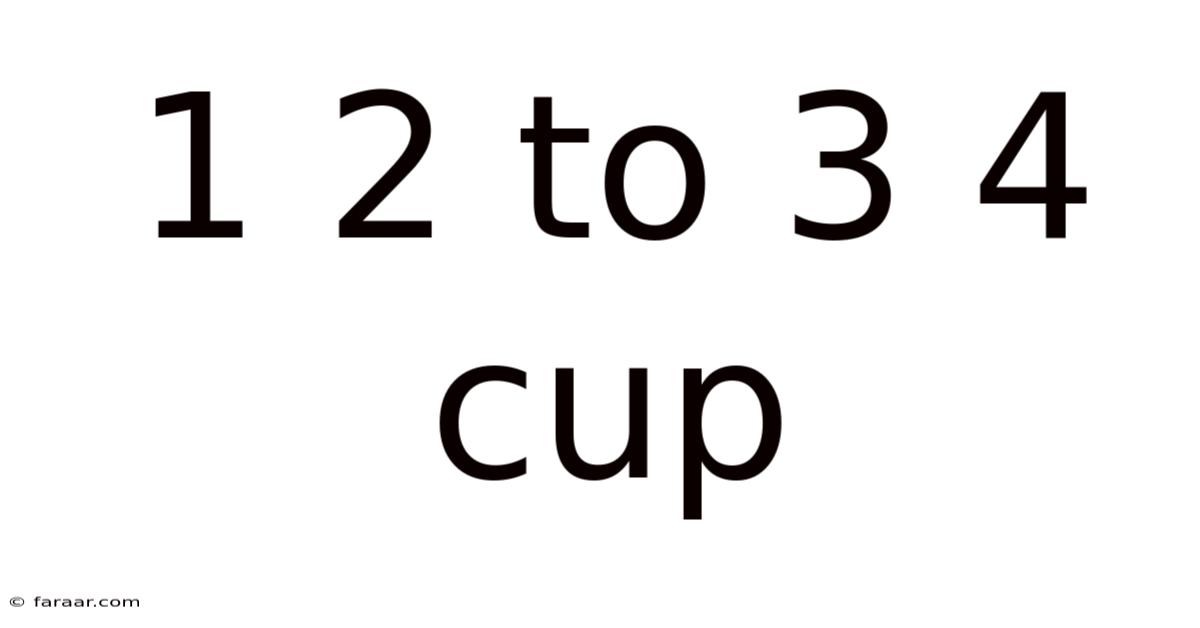 1 2 To 3 4 Cup