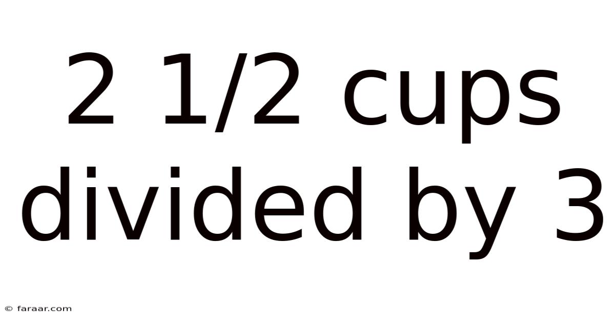 2 1/2 Cups Divided By 3
