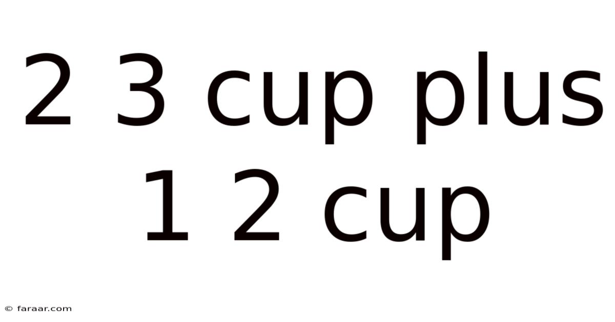 2 3 Cup Plus 1 2 Cup