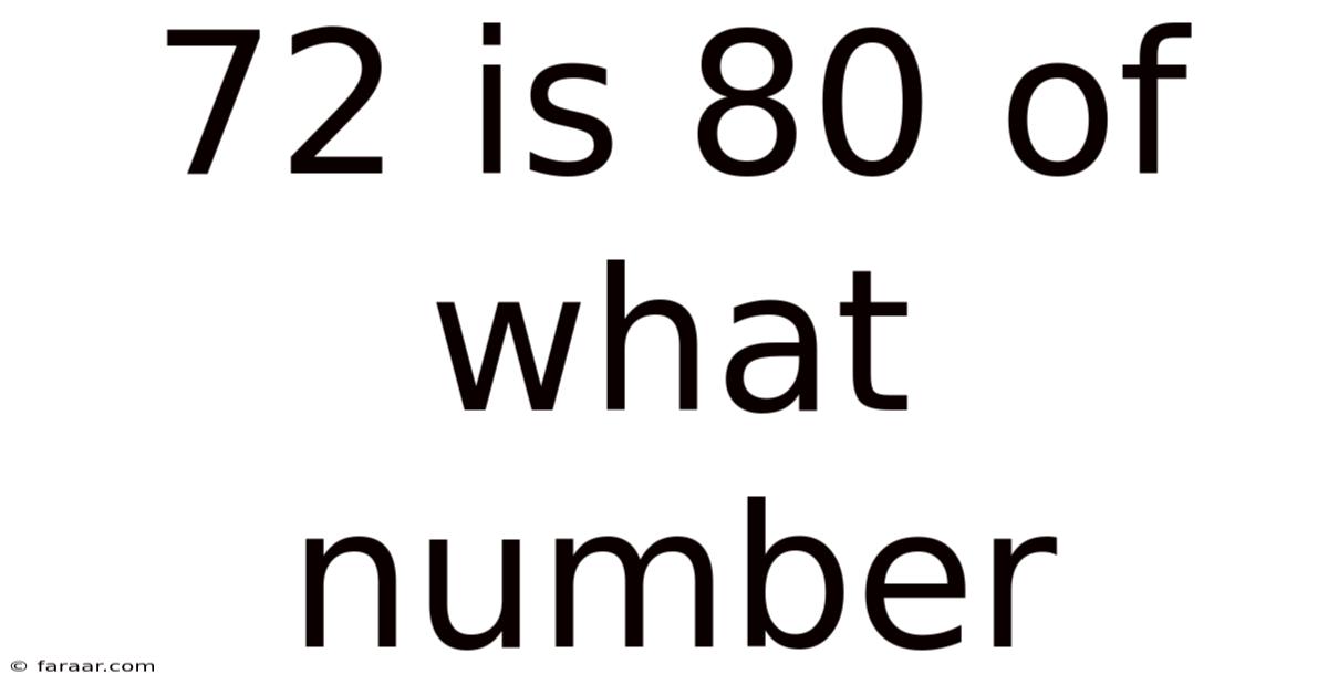 72 Is 80 Of What Number