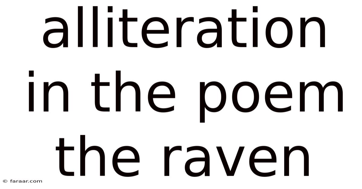 Alliteration In The Poem The Raven
