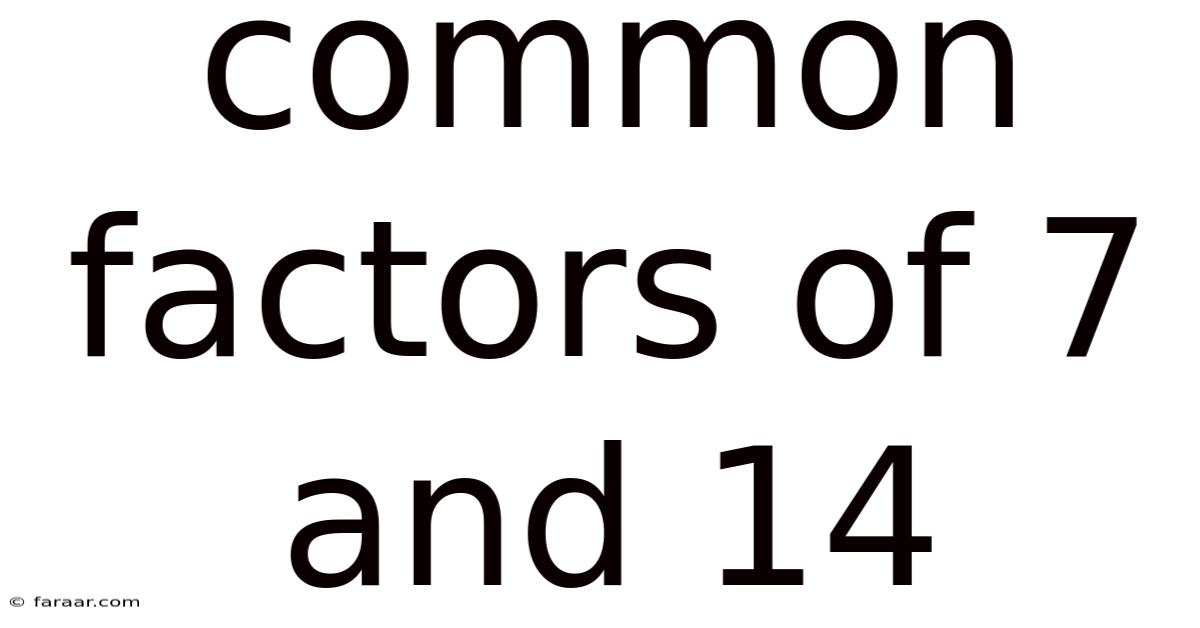 Common Factors Of 7 And 14