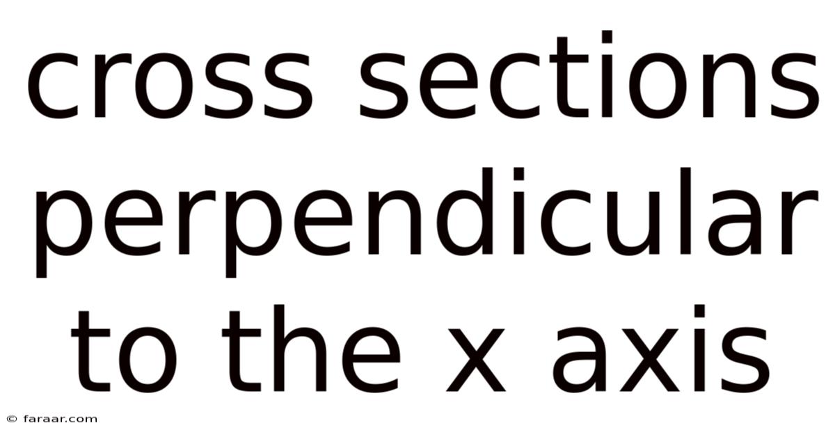 Cross Sections Perpendicular To The X Axis
