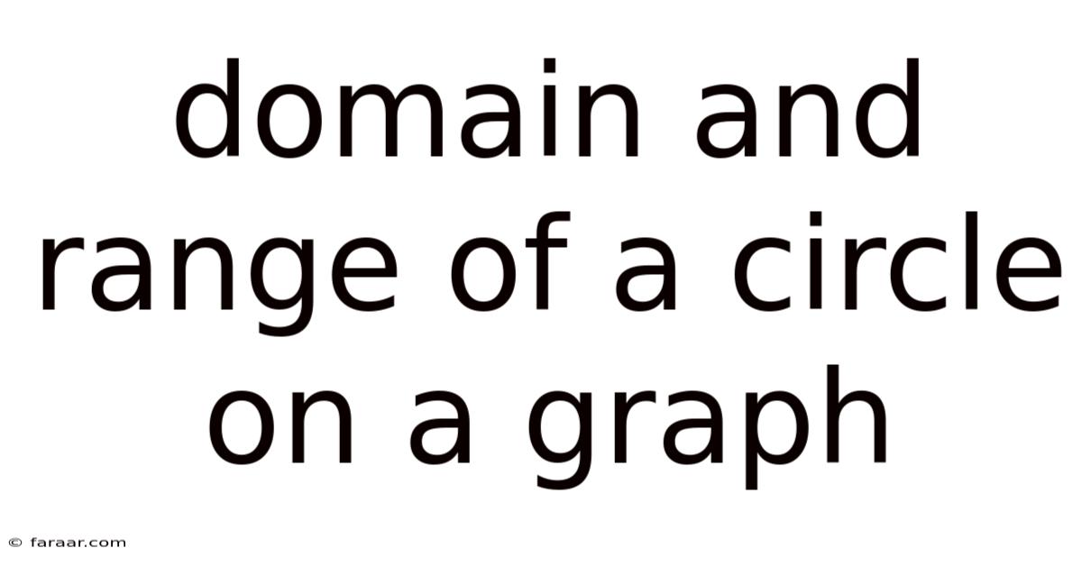 Domain And Range Of A Circle On A Graph