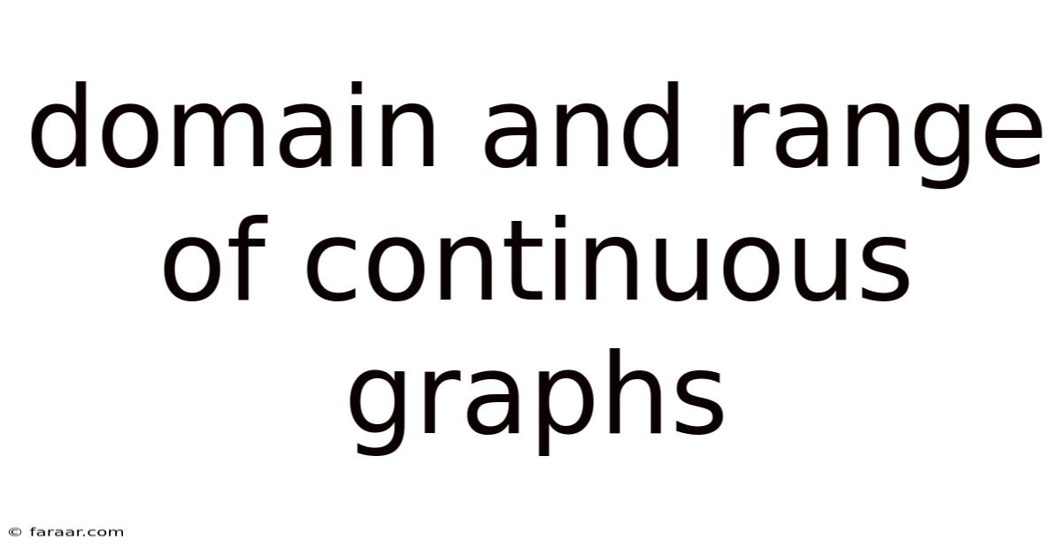 Domain And Range Of Continuous Graphs