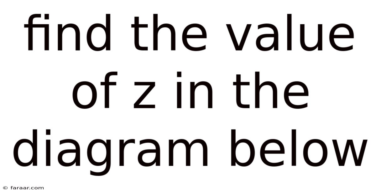 Find The Value Of Z In The Diagram Below