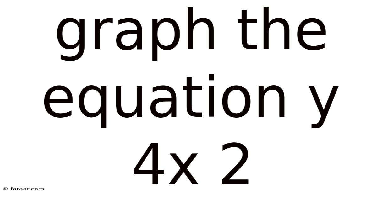 Graph The Equation Y 4x 2