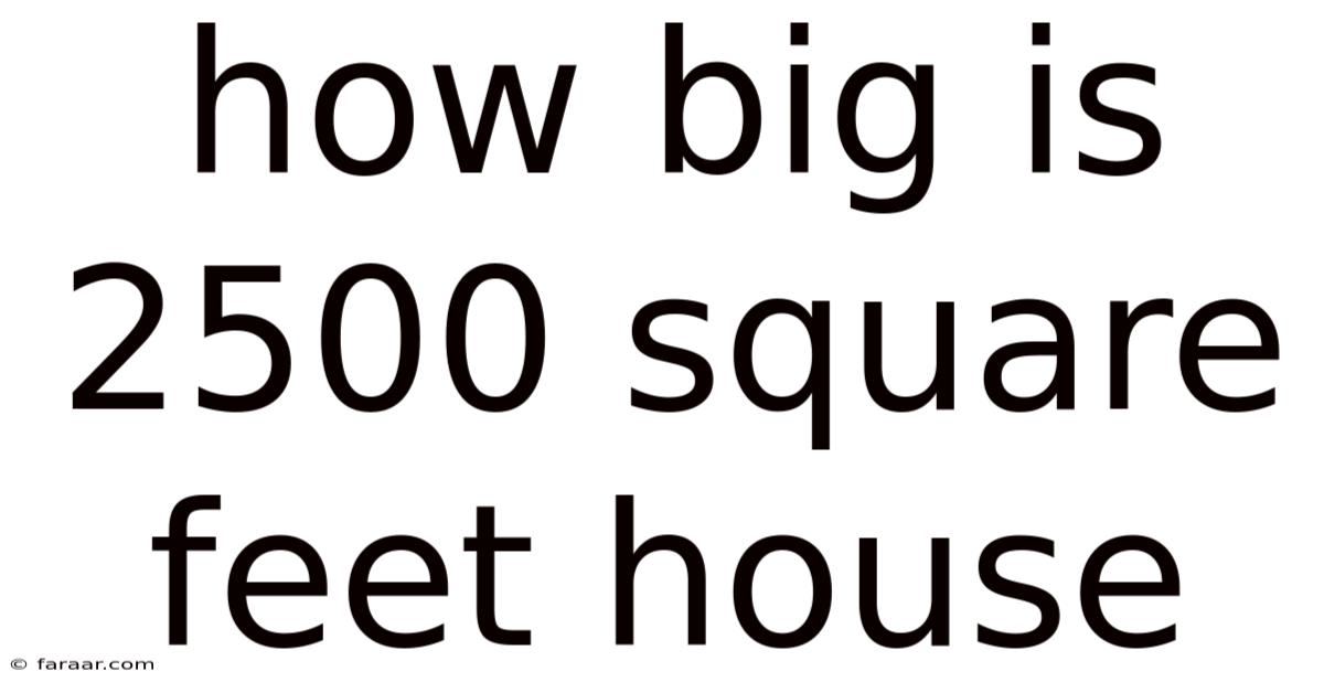 How Big Is 2500 Square Feet House