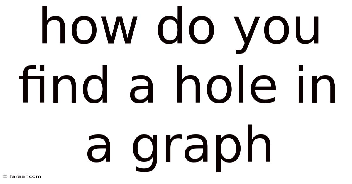 How Do You Find A Hole In A Graph
