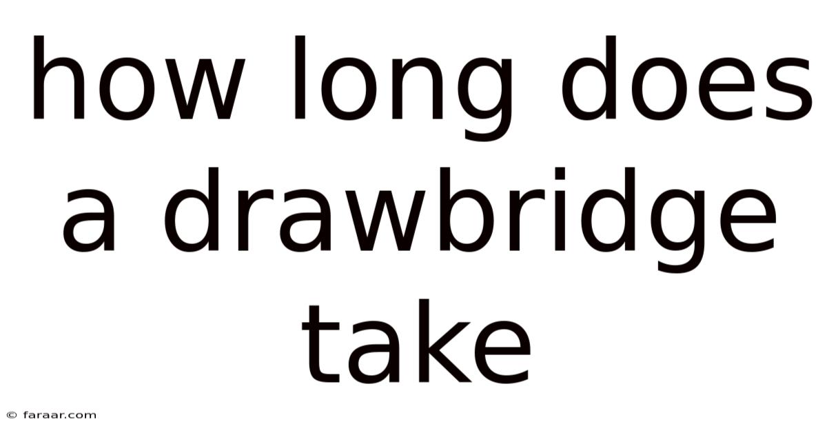 How Long Does A Drawbridge Take