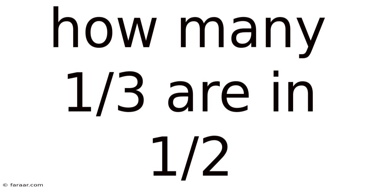 How Many 1/3 Are In 1/2