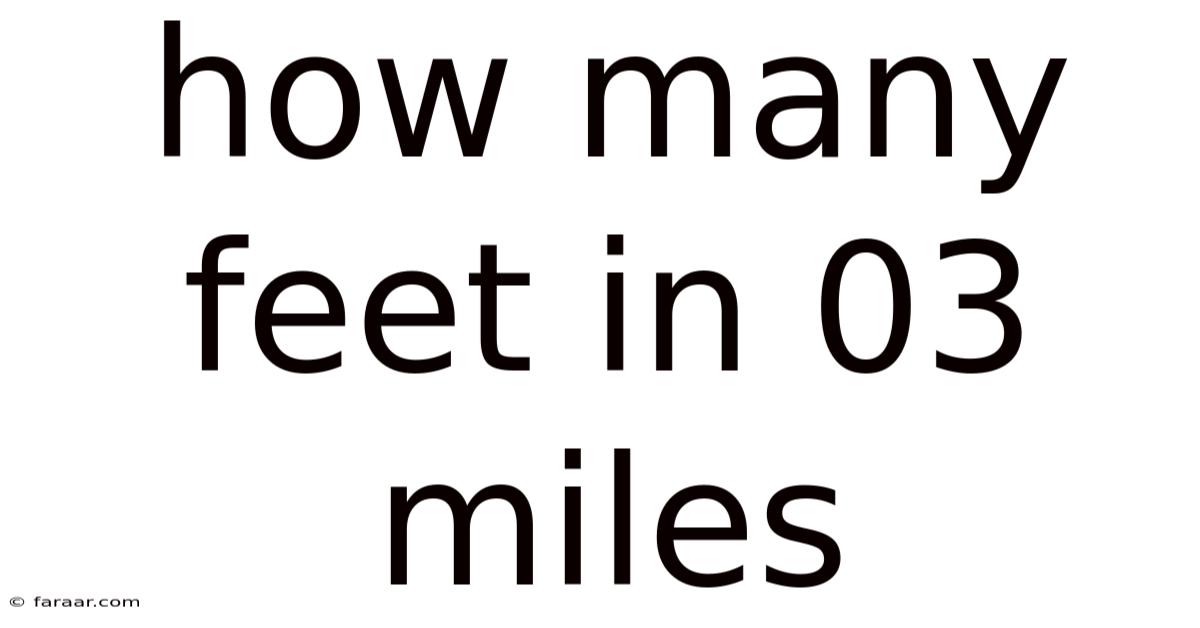 How Many Feet In 03 Miles