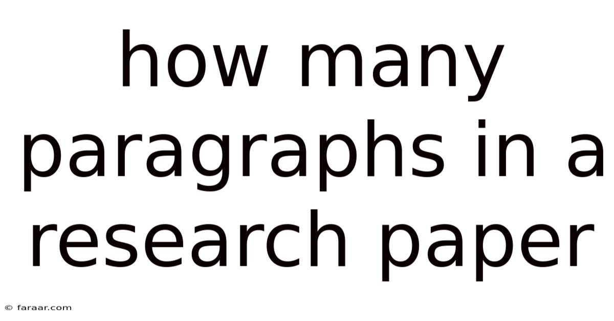 How Many Paragraphs In A Research Paper