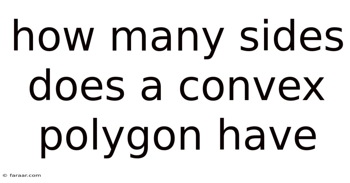 How Many Sides Does A Convex Polygon Have