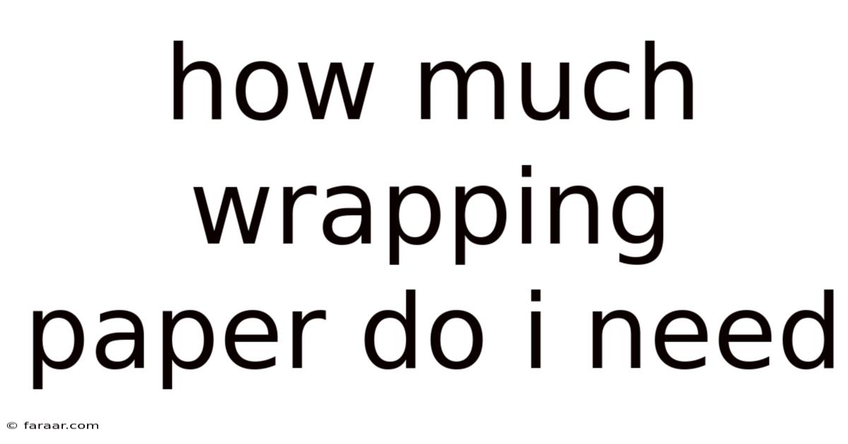 How Much Wrapping Paper Do I Need