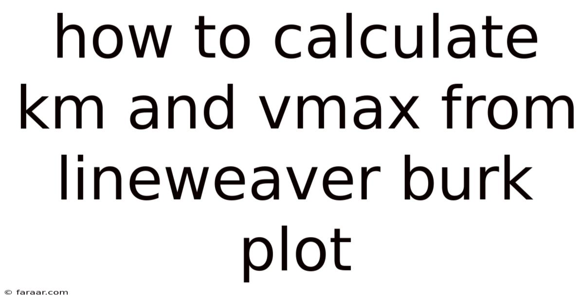 How To Calculate Km And Vmax From Lineweaver Burk Plot