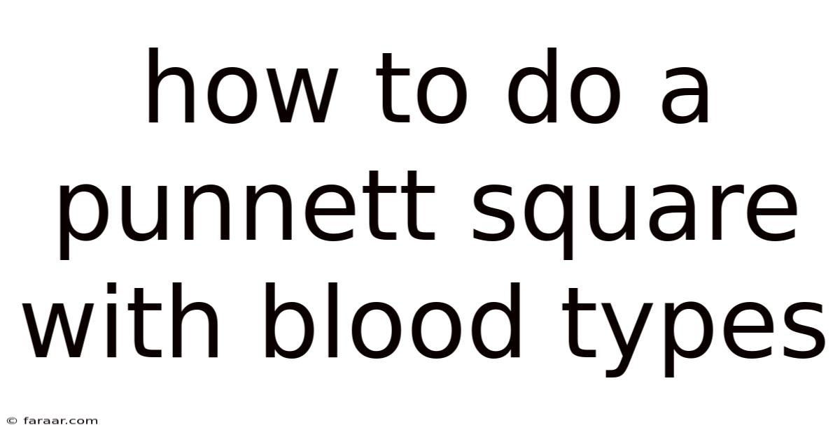 How To Do A Punnett Square With Blood Types