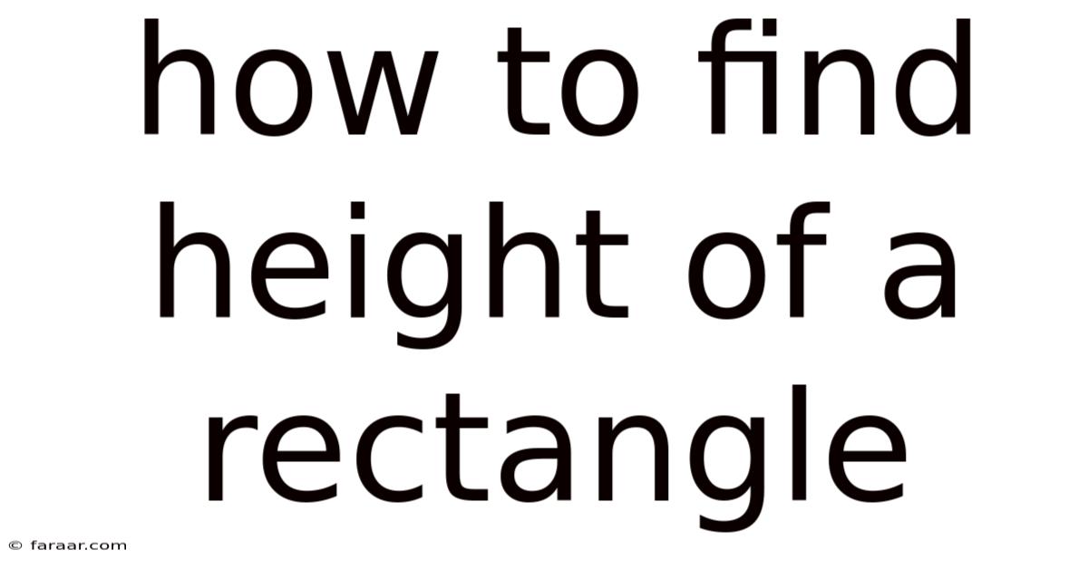 How To Find Height Of A Rectangle