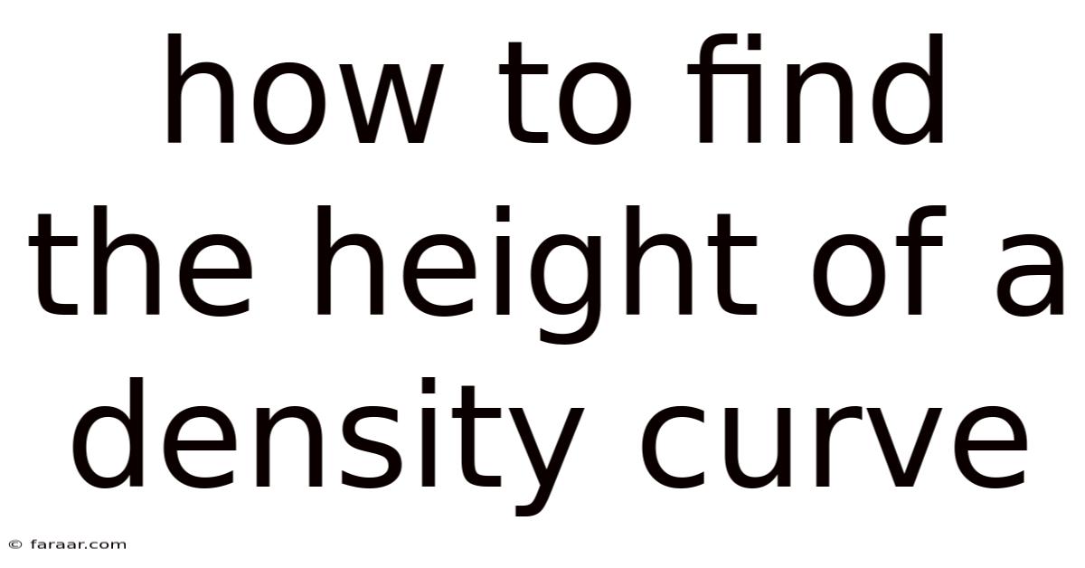 How To Find The Height Of A Density Curve