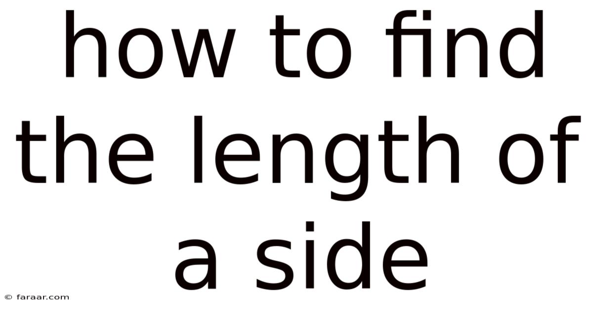 How To Find The Length Of A Side