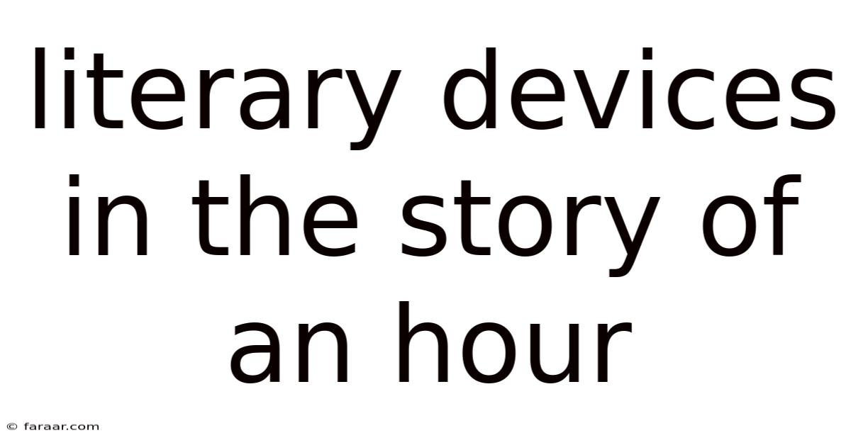 Literary Devices In The Story Of An Hour
