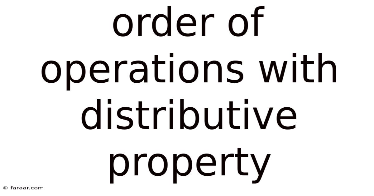 Order Of Operations With Distributive Property