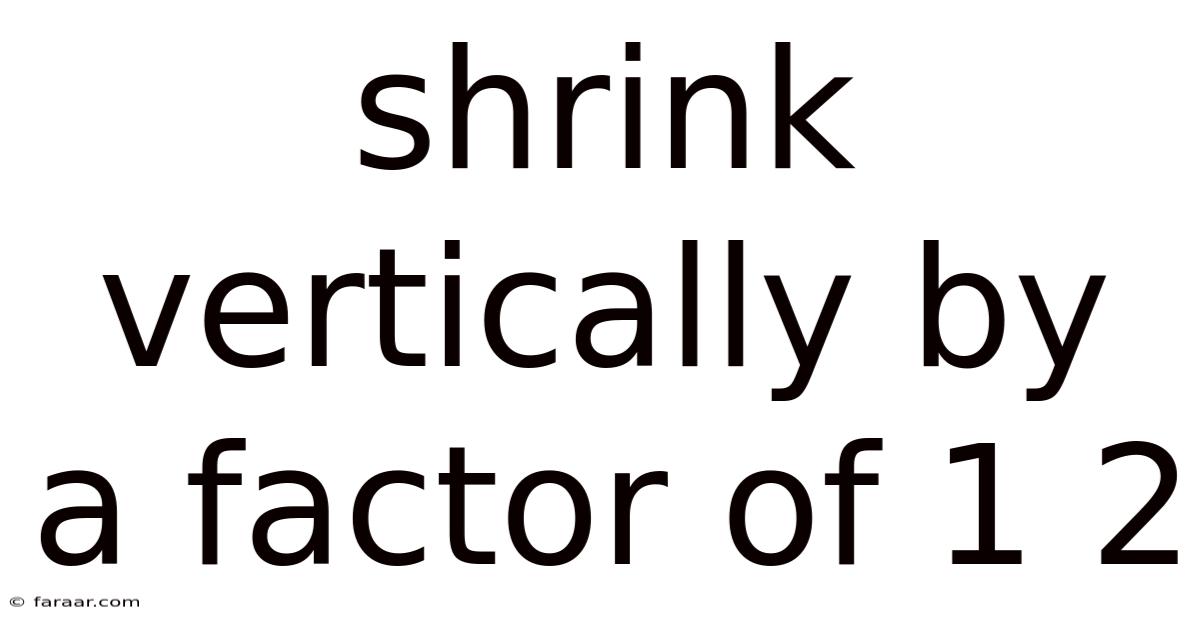Shrink Vertically By A Factor Of 1 2
