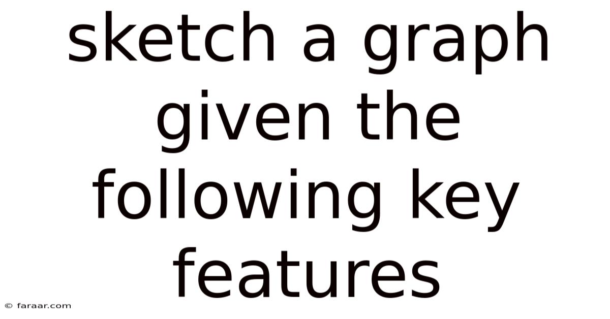Sketch A Graph Given The Following Key Features