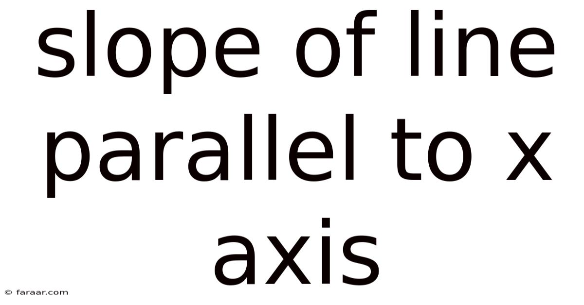 Slope Of Line Parallel To X Axis