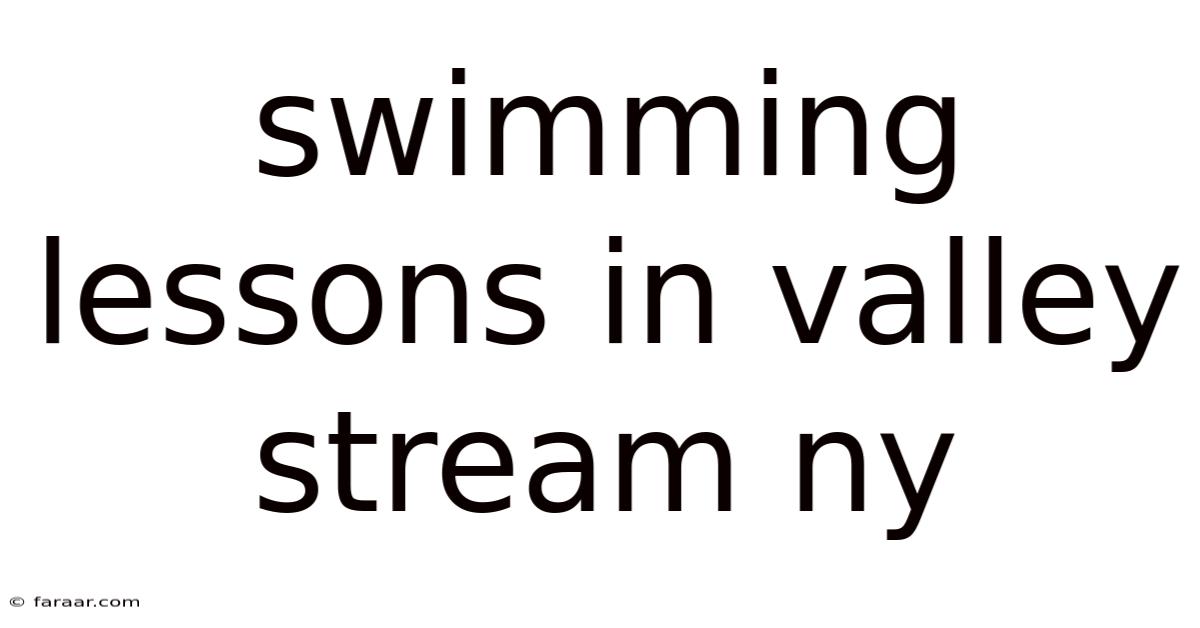 Swimming Lessons In Valley Stream Ny