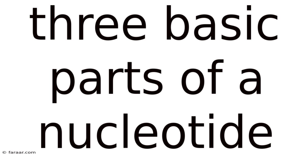 Three Basic Parts Of A Nucleotide