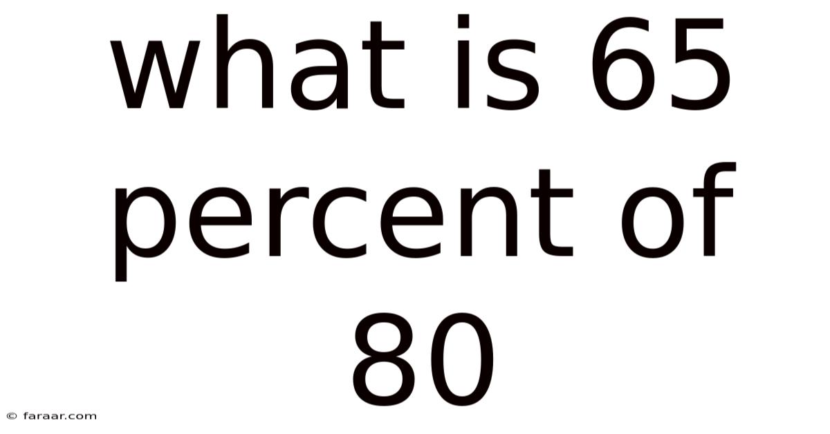What Is 65 Percent Of 80
