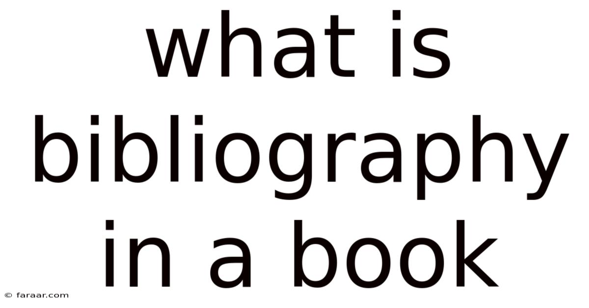What Is Bibliography In A Book