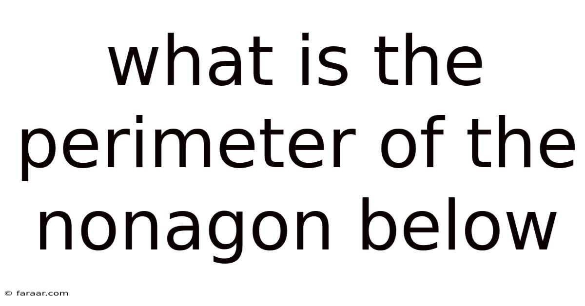 What Is The Perimeter Of The Nonagon Below