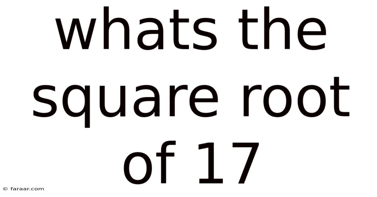 Whats The Square Root Of 17