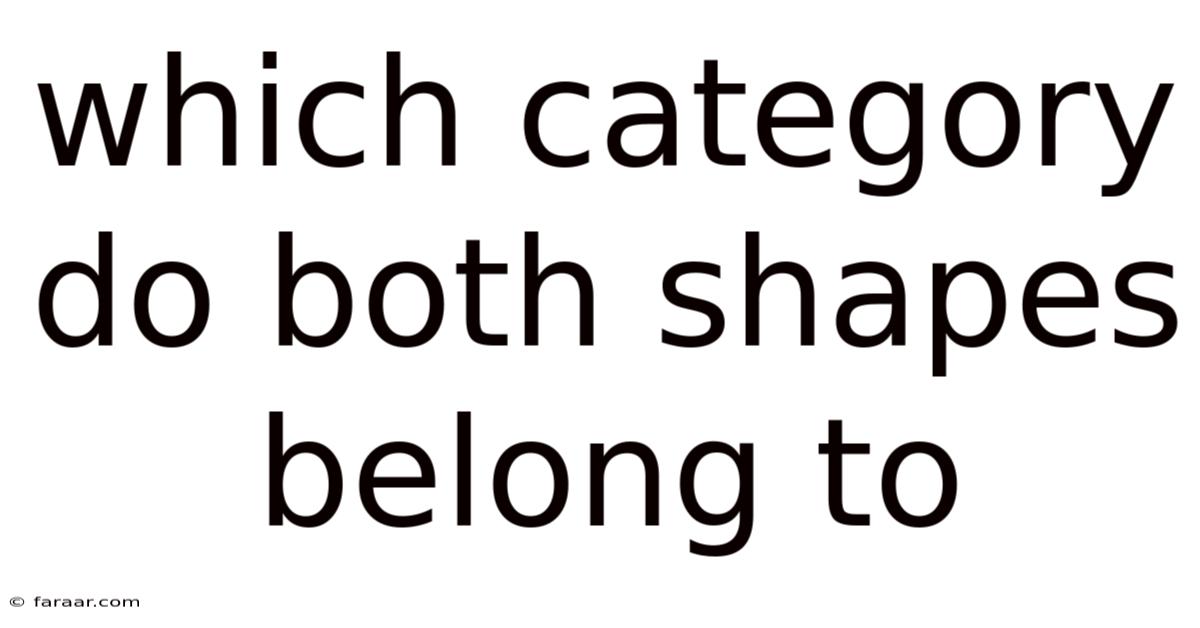 Which Category Do Both Shapes Belong To