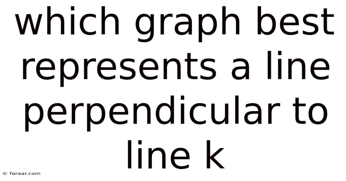 Which Graph Best Represents A Line Perpendicular To Line K