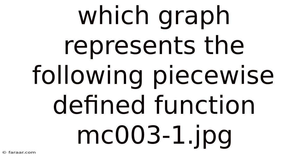 Which Graph Represents The Following Piecewise Defined Function Mc003-1.jpg